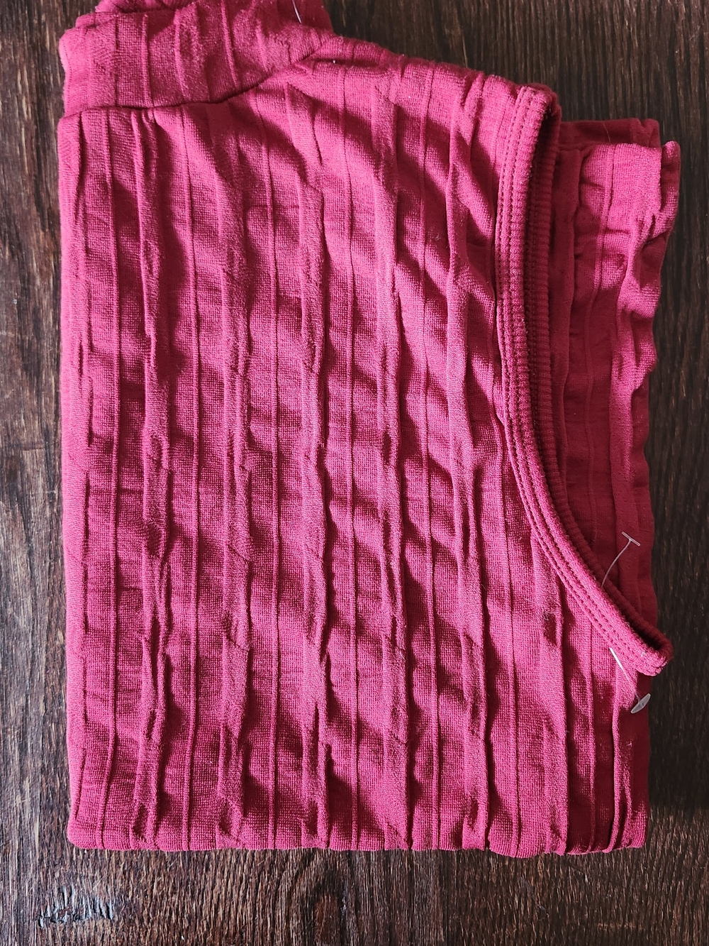 Women's Sleeveless Ribbed Mock Neck Tank - Raspberry - Picture 3 of 6